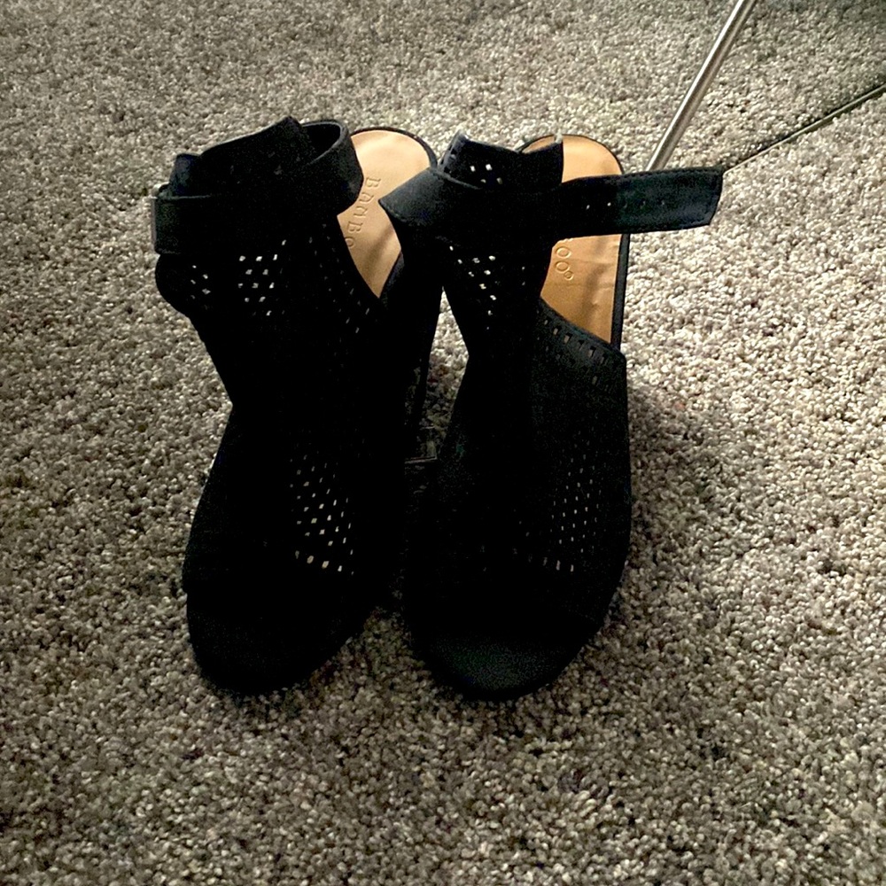 Bamboo black mini boots. Size 8 1/2